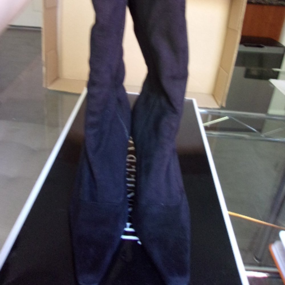 Jennifer Moore Black Faux Suede High Boots